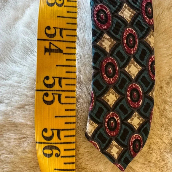 Oscar de la Renta 100% silk Abstract Tie 55.5" long couture vintage collection - Picture 7 of 9